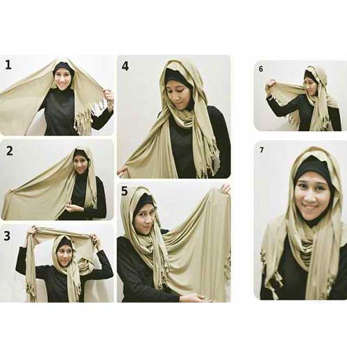مدل بستن شال با حجاب